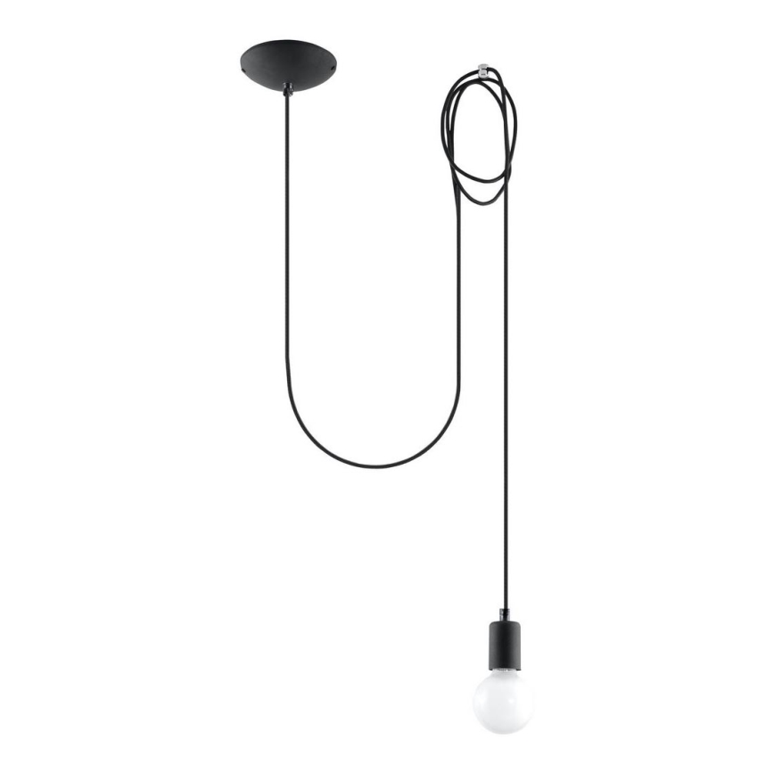 Kattokruunu johdossa EDISON 1 1xE27/60W/230V hämähäkki musta