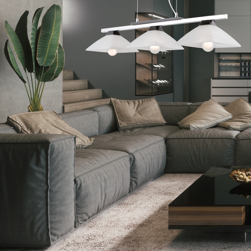 Kattokruunu johdossa ELA 3xE27/60W/230V pyökki - FSC sertifioitu