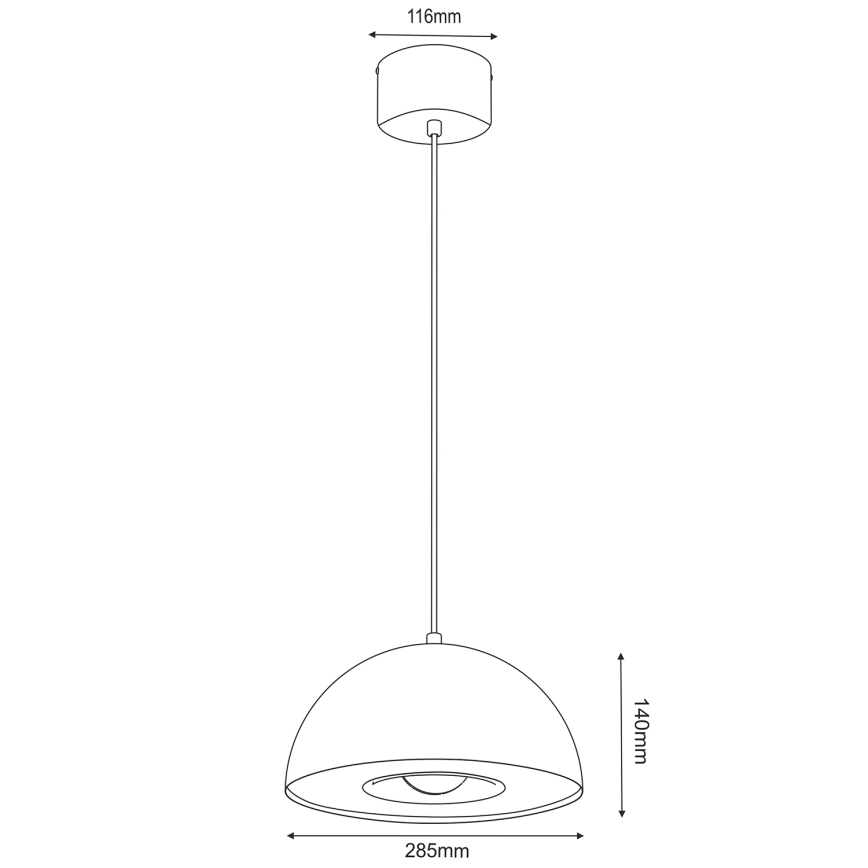 Kattokruunu johdossa ELGUND 1xE27/15W/230V halkaisija 28,5 cm beige