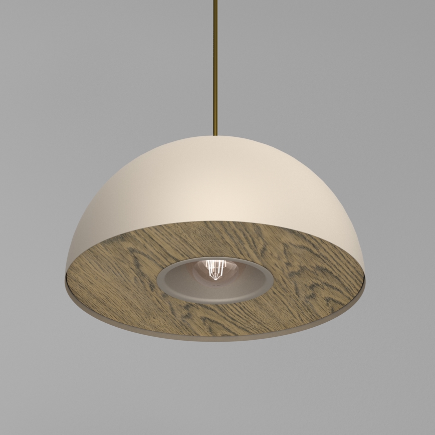 Kattokruunu johdossa ELGUND 1xE27/15W/230V halkaisija 35 cm beige
