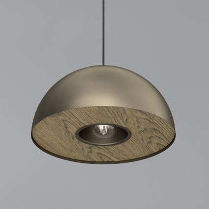 Kattokruunu johdossa ELGUND 1xE27/15W/230V halkaisija 35 cm messinki