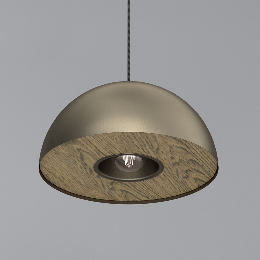 Kattokruunu johdossa ELGUND 1xE27/15W/230V halkaisija 35 cm messinki