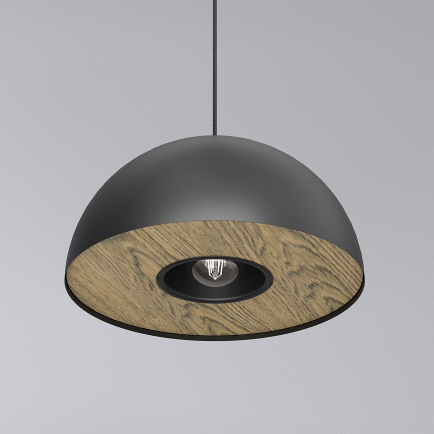Kattokruunu johdossa ELGUND 1xE27/15W/230V halkaisija 35 cm musta