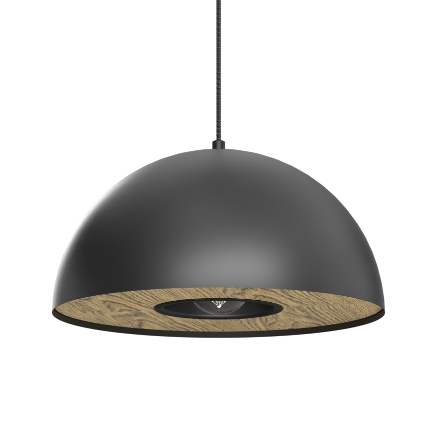 Kattokruunu johdossa ELGUND 1xE27/15W/230V halkaisija 35 cm musta