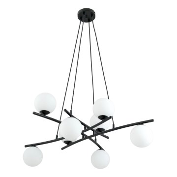 Kattokruunu johdossa ESSA 8xE14/10W/230V musta/valkoinen