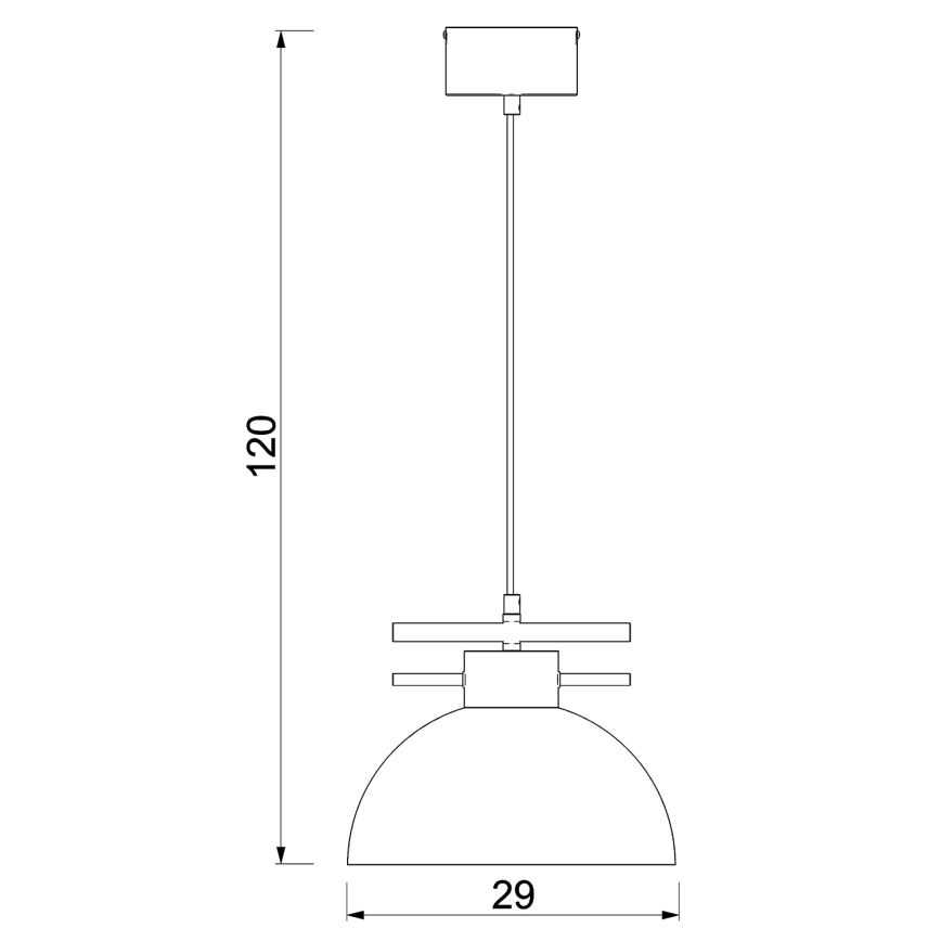 Kattokruunu johdossa ESTATE 1xE27/15W/230V vihreä