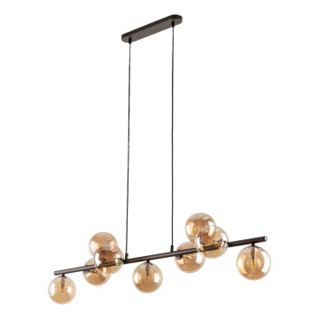 Kattokruunu johdossa ESTERA 9xG9/6W/230V ruskea/savuinen beige