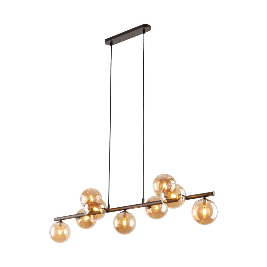 Kattokruunu johdossa ESTERA 9xG9/6W/230V ruskea/savuinen beige