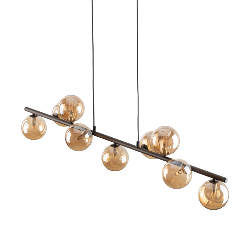 Kattokruunu johdossa ESTERA 9xG9/6W/230V ruskea/savuinen beige