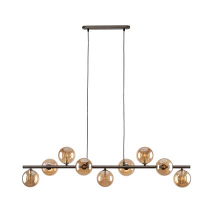 Kattokruunu johdossa ESTERA 9xG9/6W/230V ruskea/savuinen beige