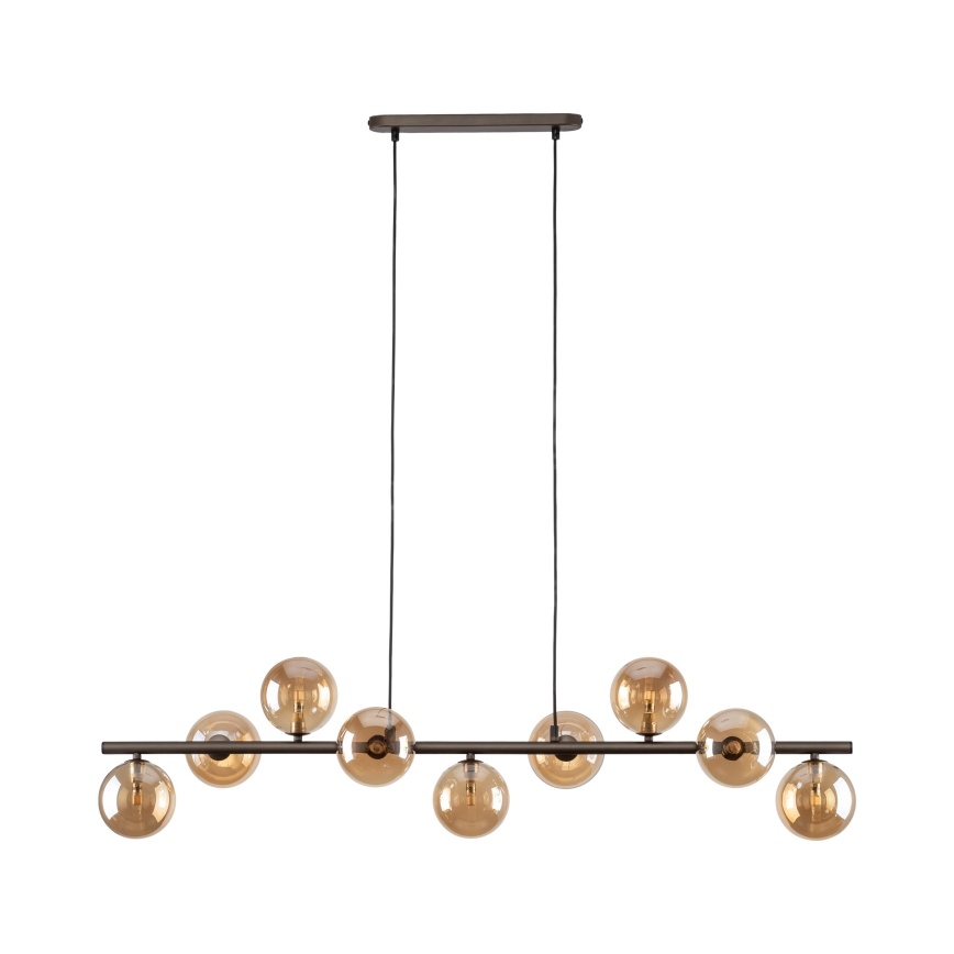 Kattokruunu johdossa ESTERA 9xG9/6W/230V ruskea/savuinen beige