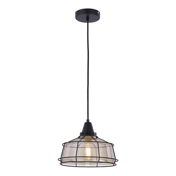 Kattokruunu johdossa FACTORY 1xE27/11W/230V beige/musta