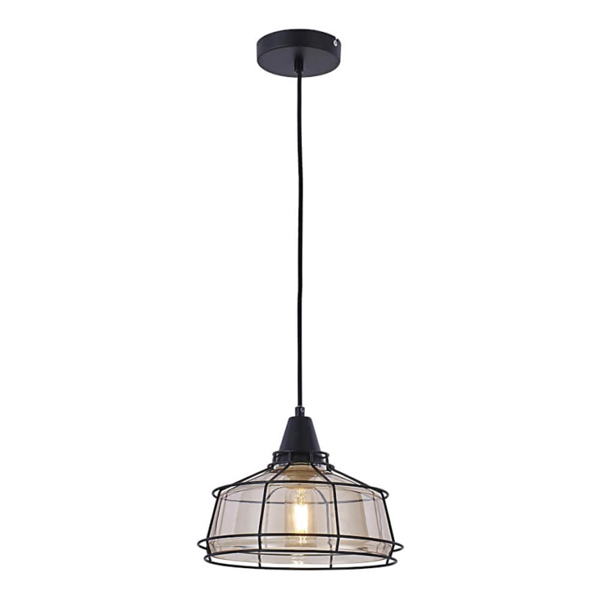 Kattokruunu johdossa FACTORY 1xE27/11W/230V beige/musta