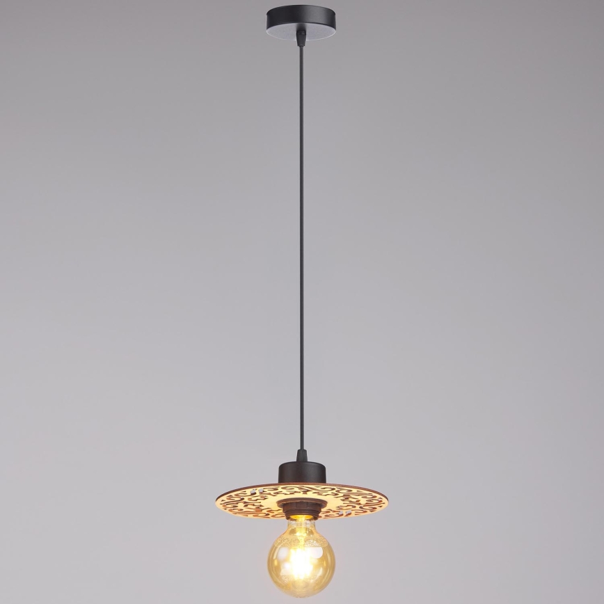 Kattokruunu johdossa FALCO 1xE27/60W/230V halkaisija 20 cm beige