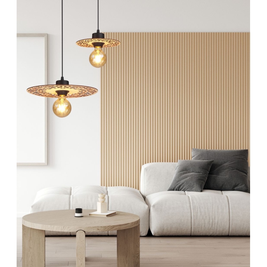 Kattokruunu johdossa FALCO 1xE27/60W/230V halkaisija 20 cm beige