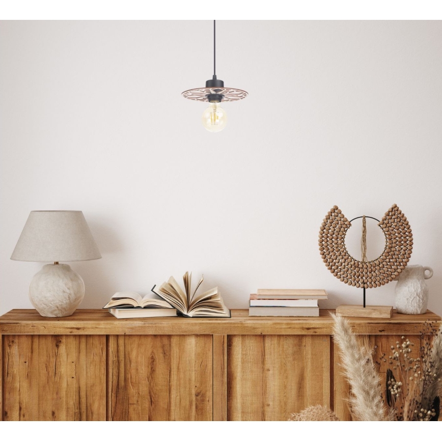 Kattokruunu johdossa FALCO 1xE27/60W/230V halkaisija 20 cm beige