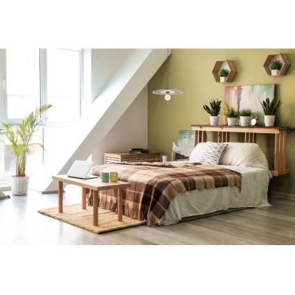 Kattokruunu johdossa FALCO 1xE27/60W/230V halkaisija 30 cm beige