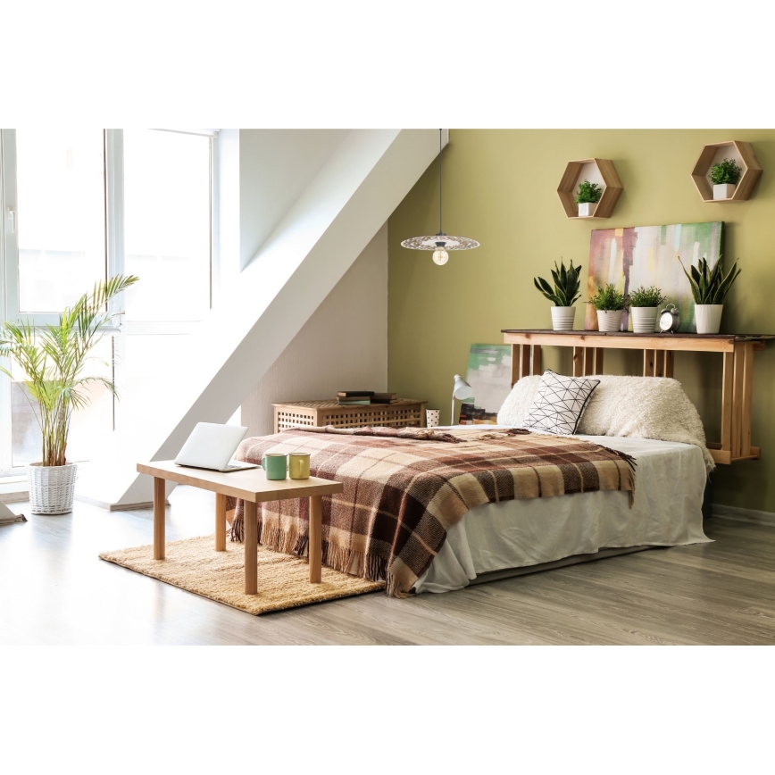 Kattokruunu johdossa FALCO 1xE27/60W/230V halkaisija 30 cm beige