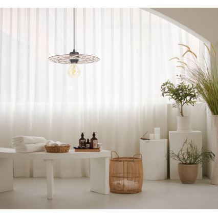 Kattokruunu johdossa FALCO 1xE27/60W/230V halkaisija 30 cm beige