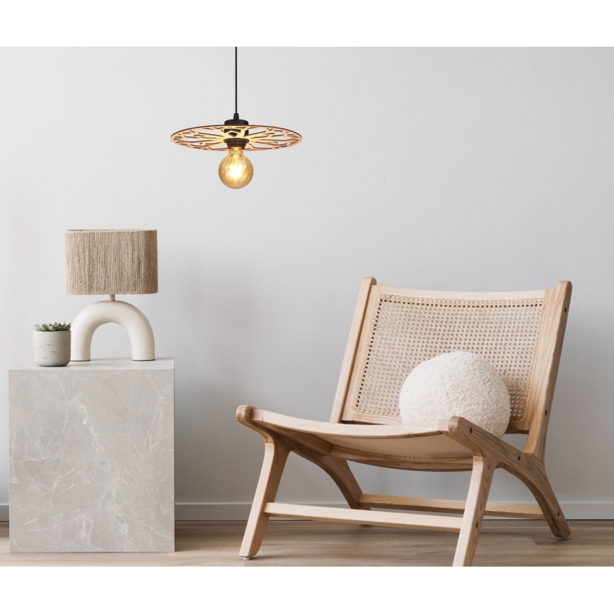 Kattokruunu johdossa FALCO 1xE27/60W/230V halkaisija 30 cm beige