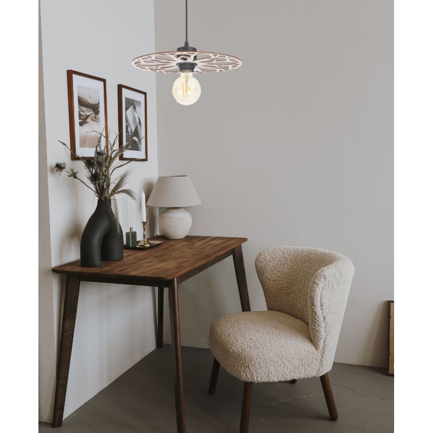 Kattokruunu johdossa FALCO 1xE27/60W/230V halkaisija 30 cm beige