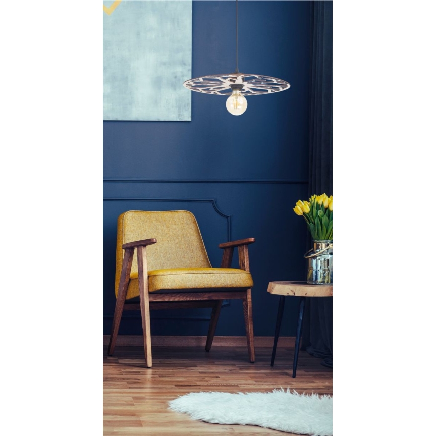 Kattokruunu johdossa FALCO 1xE27/60W/230V halkaisija 30 cm beige