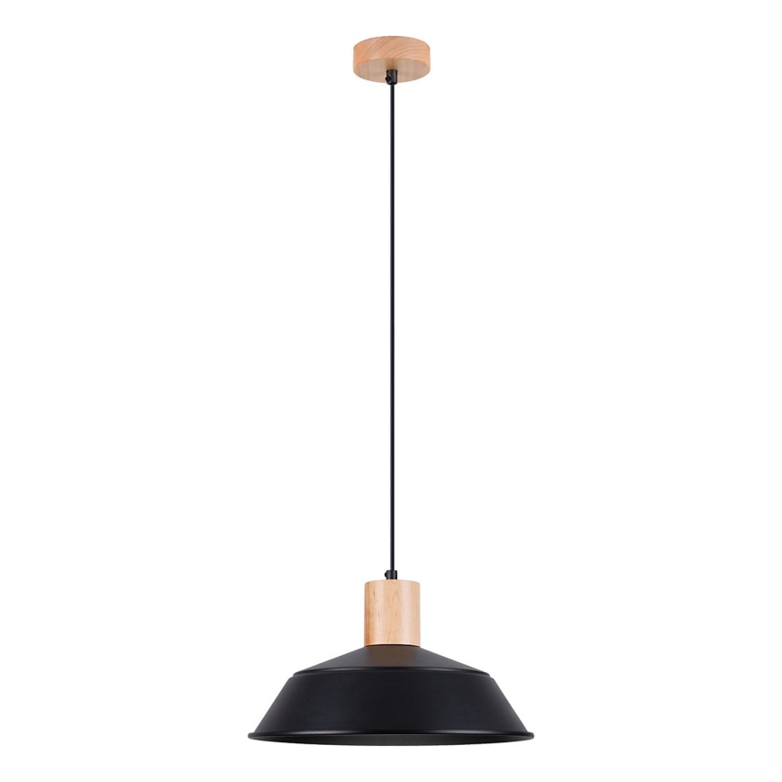 Kattokruunu johdossa FANO 1xE27/15W/230V halkaisija 34 cm musta