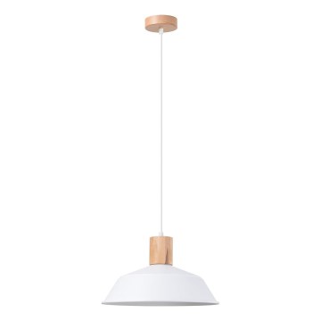 Kattokruunu johdossa FANO 1xE27/15W/230V halkaisija 34 cm valkoinen