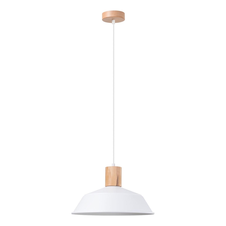 Kattokruunu johdossa FANO 1xE27/15W/230V halkaisija 34 cm valkoinen