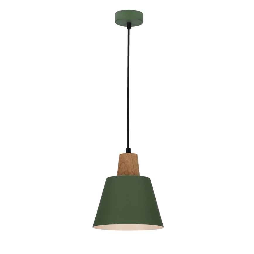 Kattokruunu johdossa FARO 1xE27/40W/230V vihreä/pyökki
