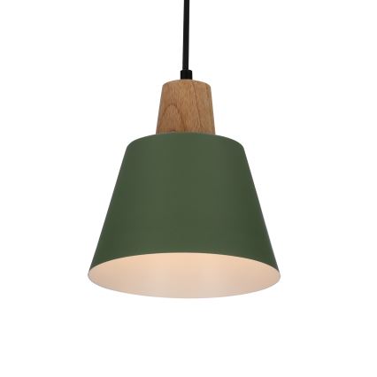 Kattokruunu johdossa FARO 1xE27/40W/230V vihreä/pyökki