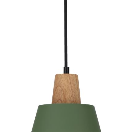 Kattokruunu johdossa FARO 1xE27/40W/230V vihreä/pyökki