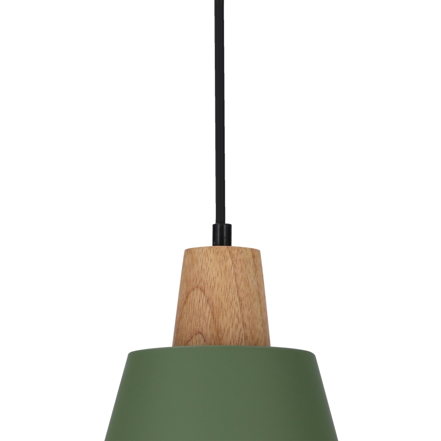 Kattokruunu johdossa FARO 1xE27/40W/230V vihreä/pyökki