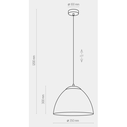 Kattokruunu johdossa FARO 1xE27/60W/230V harmaa
