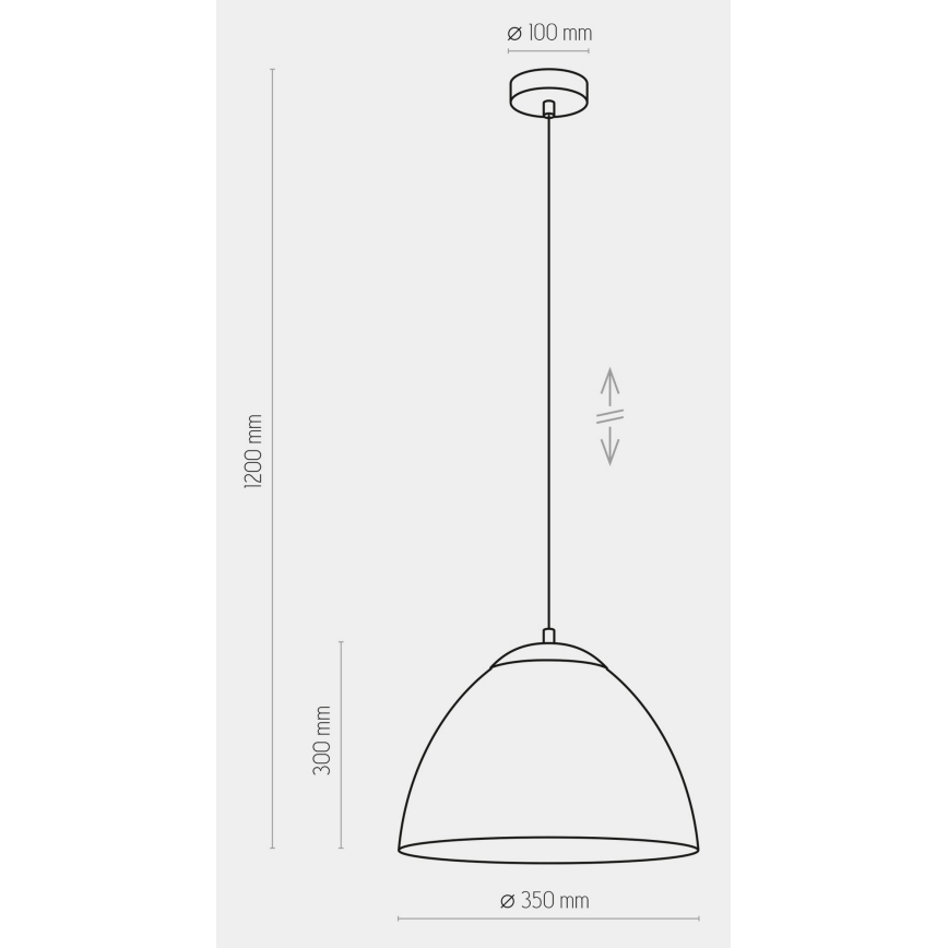 Kattokruunu johdossa FARO 1xE27/60W/230V harmaa