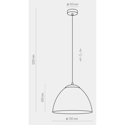 Kattokruunu johdossa FARO 1xE27/60W/230V musta