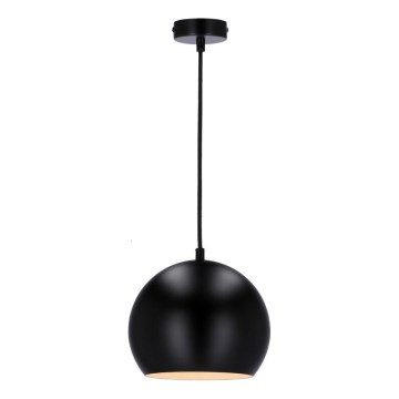 Kattokruunu johdossa FLEN 1xE27/40W/230V d. 20 cm musta