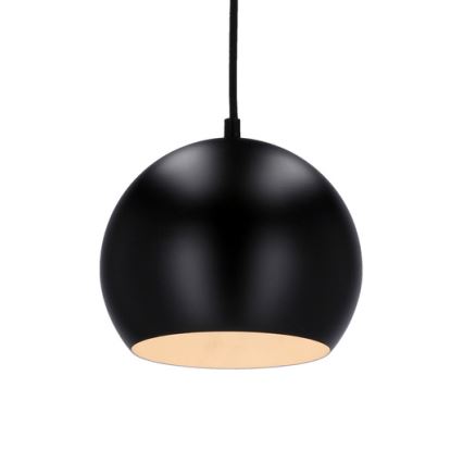 Kattokruunu johdossa FLEN 1xE27/40W/230V d. 20 cm musta