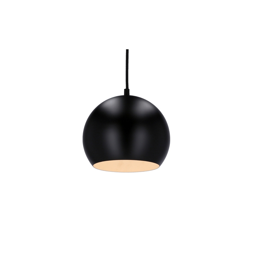 Kattokruunu johdossa FLEN 1xE27/40W/230V d. 20 cm musta
