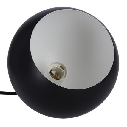 Kattokruunu johdossa FLEN 1xE27/40W/230V d. 20 cm musta