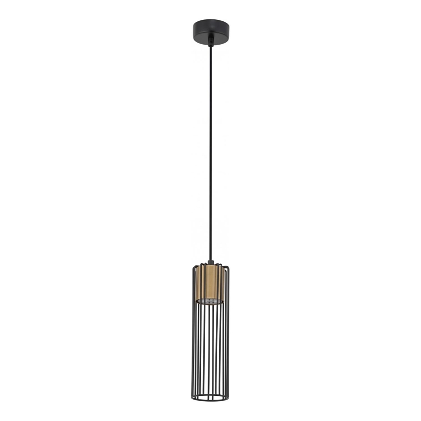 Kattokruunu johdossa FOBIA 1xGU10/25W/230V musta/kulta