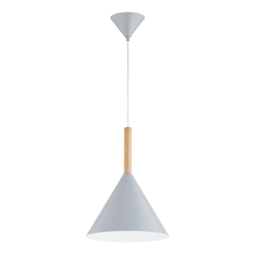 Kattokruunu johdossa FUKS 1xE27/15W/230V harmaa/beige