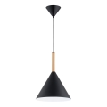 Kattokruunu johdossa FUKS 1xE27/15W/230V musta/beige