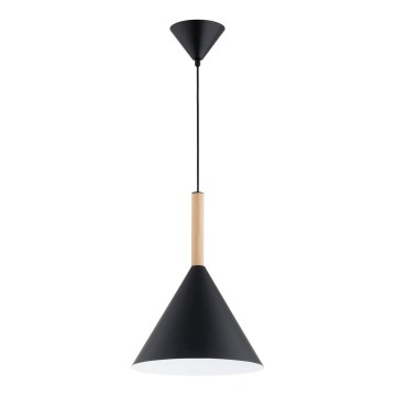 Kattokruunu johdossa FUKS 1xE27/15W/230V musta/beige