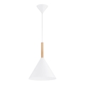 Kattokruunu johdossa FUKS 1xE27/15W/230V valkoinen/beige