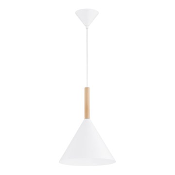 Kattokruunu johdossa FUKS 1xE27/15W/230V valkoinen/beige