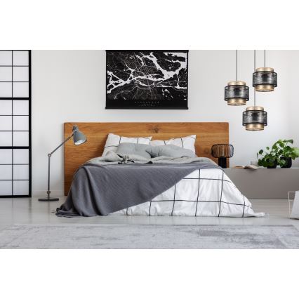 Kattokruunu johdossa GABI 3xE27/60W/230V kultainen/musta halkaisija 45 cm