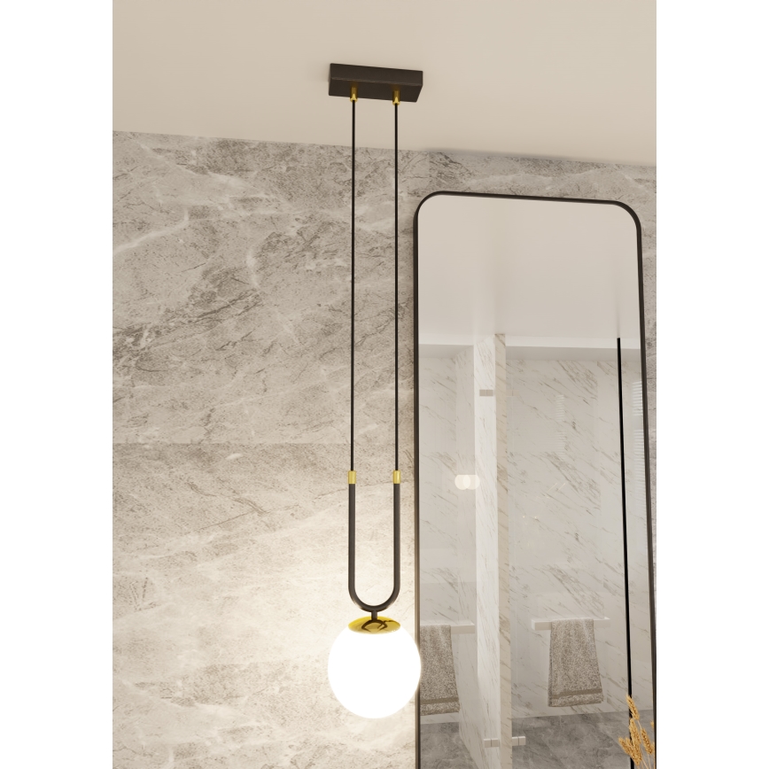 Kattokruunu johdossa GLAM 1xE14/10W/230V musta