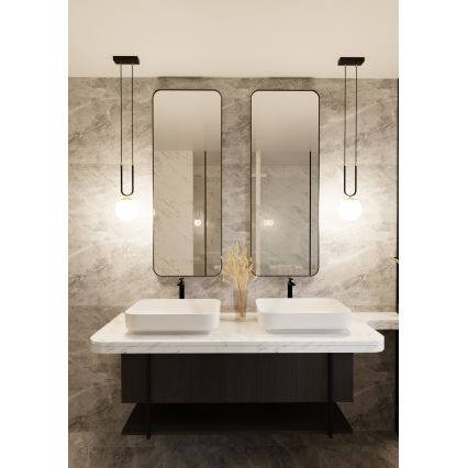 Kattokruunu johdossa GLAM 1xE14/10W/230V musta