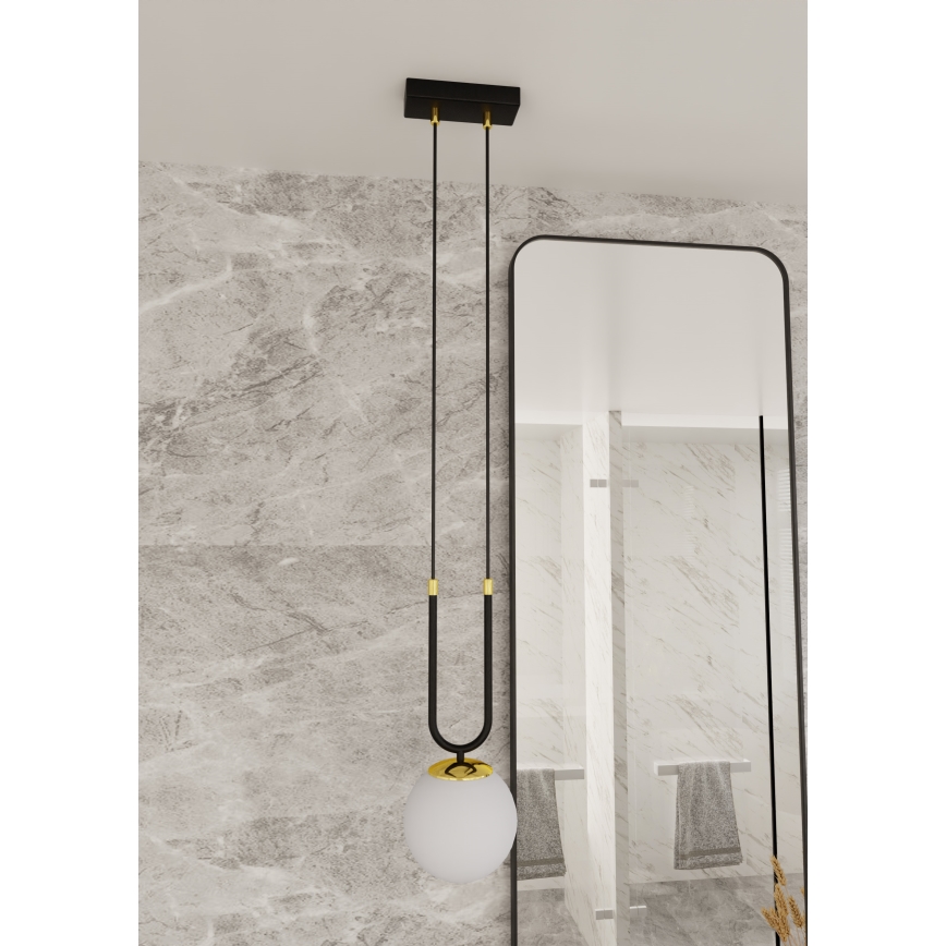 Kattokruunu johdossa GLAM 1xE14/10W/230V musta